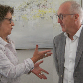 Kathrin Hilber und Walter Vogel im Gespräch
